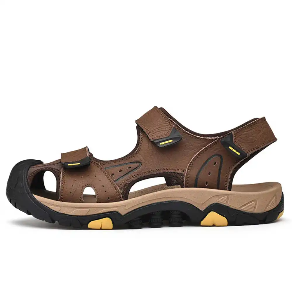 Sandal pantai kulit sapi alami - Aquatic Sports Name ulasan dan harga